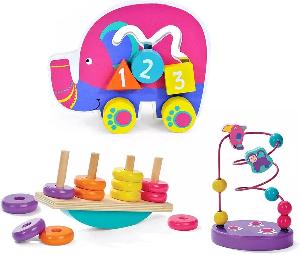 Bekijk leuke cadeautip : 3-in-1 Montessori Speelgoed Box Olifant - Sensorisch - Ba...